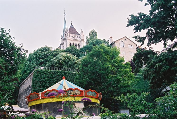 In the old part of Geneva, a view of Saint-Pierre Cathedrale