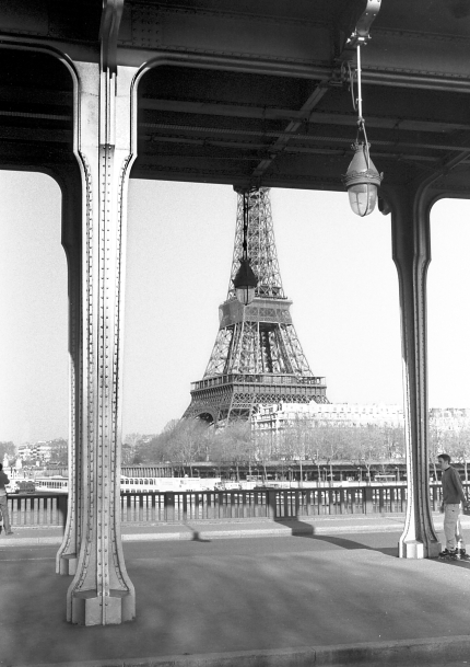 The Eiffel Tower as seen from the pont de Bir-Hakeim.  This shot was awarded Michelle's stamp of approval.