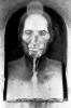 Funeral bust of a Parisian chemist who died in the mid 1800s.  The chemist is resting peacefully, and his funeral bust is weathering nicely in the cimetière Montparnasse.  This photo was never printed.