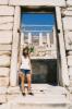 Athena at the entrance to the Propylaia, on the way to her Parthenon