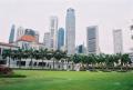 Singapore's Parliament building, and part of the downtown towering in the background