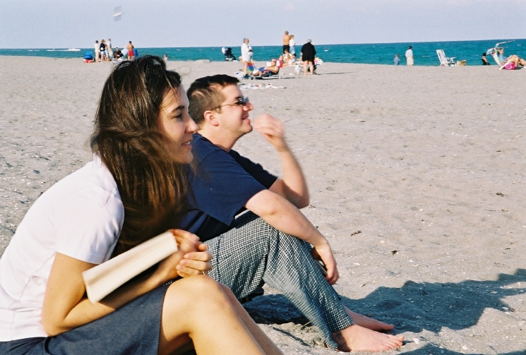 Michelle and Rob, at the beach